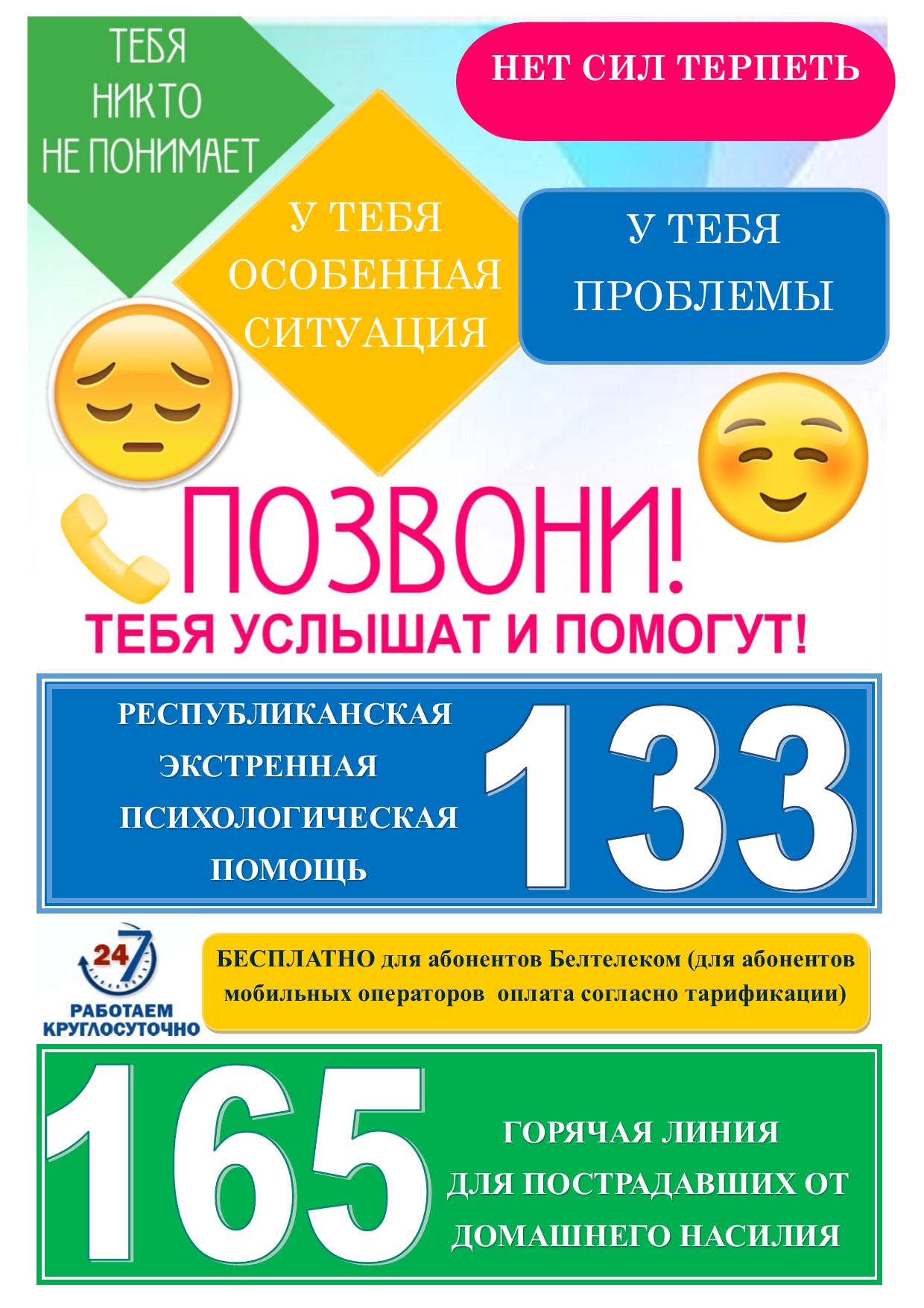 Телефоны экстренных служб 133 и 165